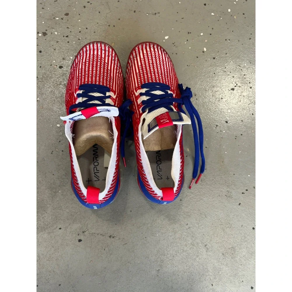 Nike Air Vapormax Flyknit 3 USA Sneakers Mens 9 Red White Blue CW5585-100